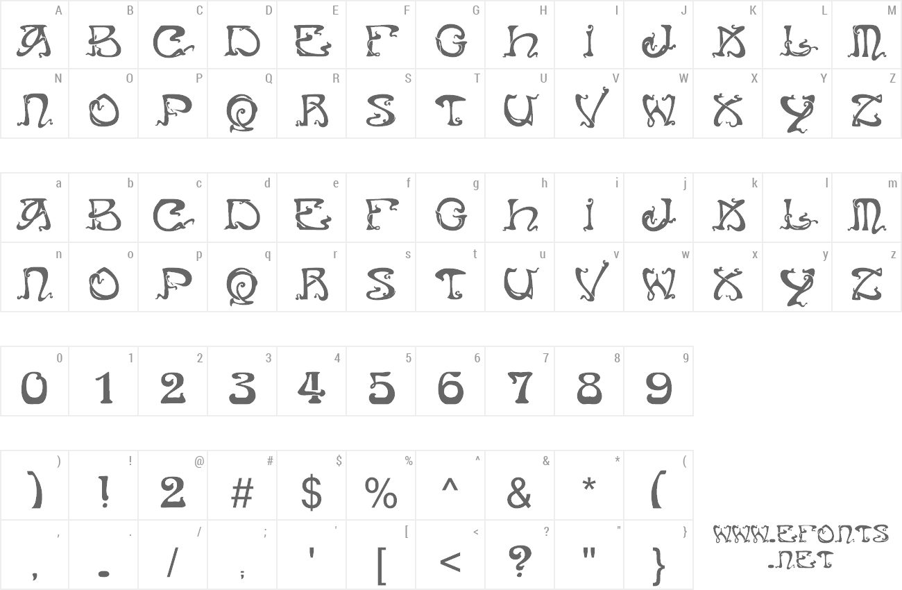 Font Art Nouveau Caps preview